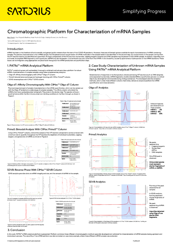 Chromatographic Platform for Characterization of mRNA Samples ...